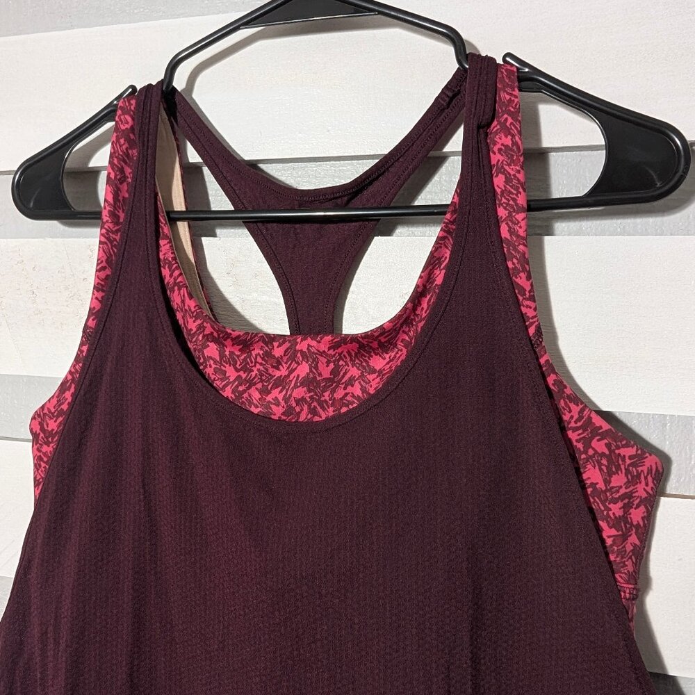 Lululemon All Sport Support Tank Bordeaux Drama Mountain Peaks Bon Bon Bordeaux - Picture 5 of 10